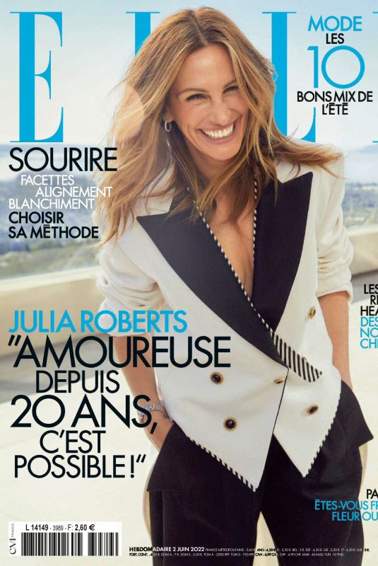 JULIA ROBERTS in Elle Magazine, France June 2022