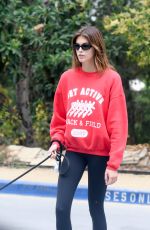 KAIA GERBER Out Hiking with Her Dog Milo in Los Angeles 06/06/2022