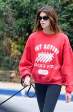 KAIA GERBER Out Hiking with Her Dog Milo in Los Angeles 06/06/2022