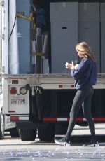 KAIA GERBER with a Moving Truck Outside Her House in Los Angeles 06/10/2022