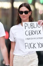 KARLIE KLOSS and Joshua Kushner Join a Protest in New York 06/24/2022