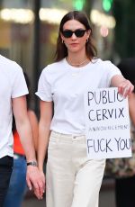 KARLIE KLOSS and Joshua Kushner Join a Protest in New York 06/24/2022