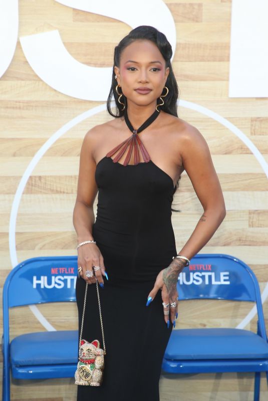 KARRUECHE TRAN at Hustle Premiere at Westwood Regency Village Theatre in Los Angeles 06/01/2022