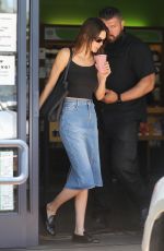 KENDALL JENNER in Denim Skirt at Earthbar in West Hollywood 06/27/2022