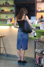 KENDALL JENNER in Denim Skirt at Earthbar in West Hollywood 06/27/2022