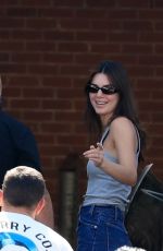 KENDALL JENNER Takes Her Land Rover Defender to a Body Shop in Los Angeles 06/15/2022