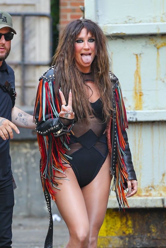 KESHA Ahead of Her Performance in New York 06/24/2022