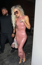 KHLOE KARDASHIAN Out for Dinner at Craig