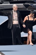 KOURTNEY KARDASHIAN and Travis Barker at a Boat in Portofino 05/24/2022