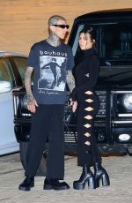 KOURTNEY KARDASHIAN and Travis Barker Leaves Nobu in Los Angeles 06/01/2022