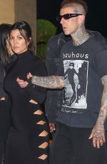 KOURTNEY KARDASHIAN and Travis Barker Leaves Nobu in Los Angeles 06/01/2022