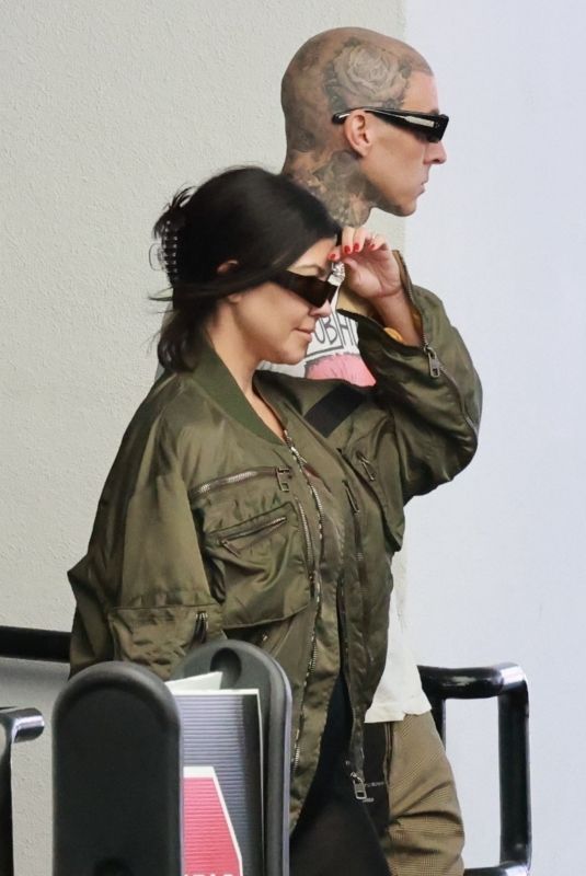 KOURTNEY KARDASHIAN and Travis Barker Out in Beverly Hills 06/13/2022