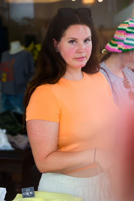 LANA DEL REY Out Shopping in West Hollywood 06/22/2022