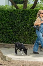 LAURA BAILEY Out with Her Dogs in London 06/08/2022