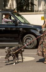 LAURA BAILEY Out with Her Dogs in London 06/15/2022