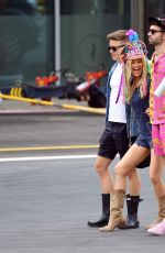 LAURA WHITMORE Heading to Glastonbury with a Friends 06/23/2022