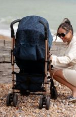 LAURYN GOODMAN Out with Her Baby at a Beach in Brighton 06/01/2022