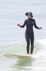 LEIGHTON MEESTER at a Morning Surf Session in Malibu 06/04/2022