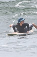 LEIGHTON MEESTER at a Surf Session in Malibu 06/20/2022