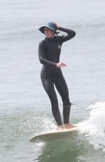 LEIGHTON MEESTER at a Surf Session in Malibu 06/20/2022