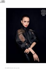 LILY COLLINS in Harper