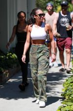 LORI HARVEY Out Shopping on Melrose Place in West Hollywood 06/25/2022