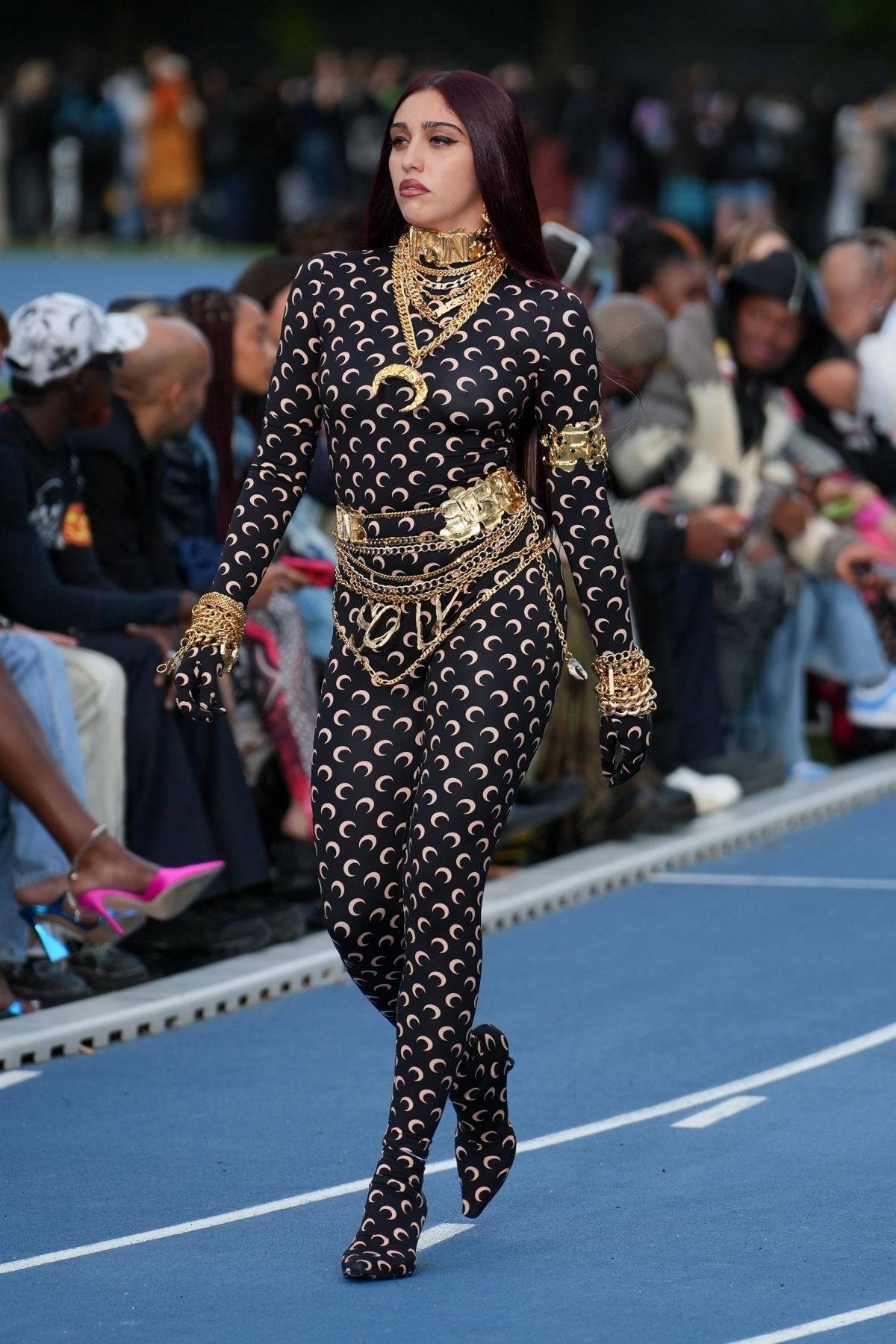 LOURDES LEON At Marine Serre Spring Summer 2023 Runway Show At Paris 