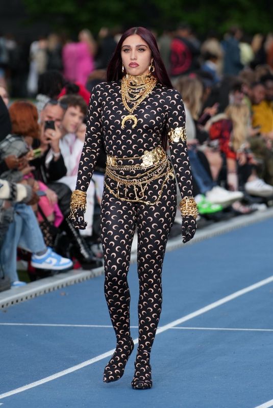 LOURDES LEON at Marine Serre Spring/Summer 2023 Runway Show at Paris Fashion Week 06/25/2022