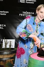 LUCY BOYNTON Planting a Tree at Bulleit Art Barrel Installation in New York 06/08/2022