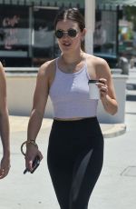 LUCY HALE Out for Coffee After a Workout in Studio City 05/31/2022