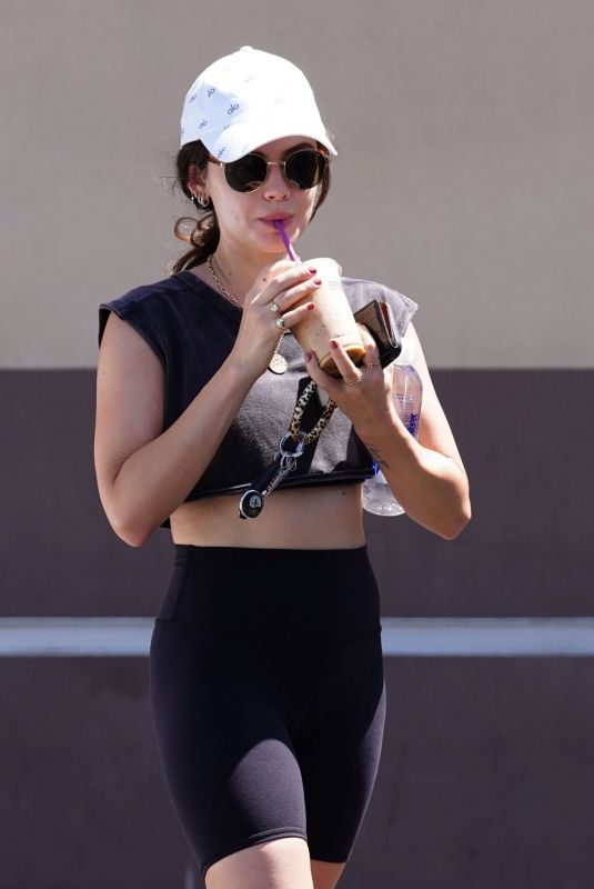 LUCY HALE Out for Iced Coffee in Los Angeles 06/15/2022