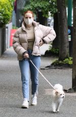 MADELAINE PETSCH Out with Her Dog in Vancouver 06/05/2022