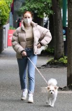 MADELAINE PETSCH Out with Her Dog in Vancouver 06/05/2022