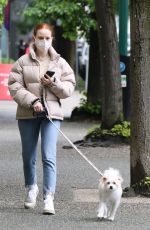 MADELAINE PETSCH Out with Her Dog in Vancouver 06/05/2022