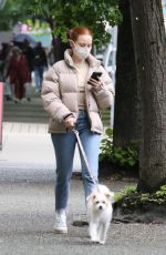 MADELAINE PETSCH Out with Her Dog in Vancouver 06/05/2022