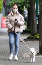 MADELAINE PETSCH Out with Her Dog in Vancouver 06/05/2022