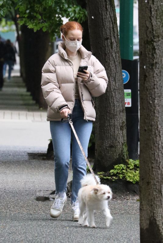 MADELAINE PETSCH Out with Her Dog in Vancouver 06/05/2022