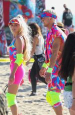 MARGOT ROBBIE and Ryan Gosling Films a Rollerblading Scene for Barbie in Venice Beach 06/27/2022