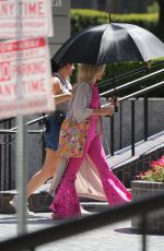 MARGOT ROBBIE Heading to Barbie Set in Los Angeles 06/26/2022