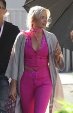 MARGOT ROBBIE on the Set of Barbie in Los Angeles 06/25/2022