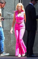 MARGOT ROBBIE on the Set of Barbie in Los Angeles 06/25/2022