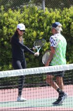 MEAGAN CAMPER at Tennis Courts for Some Doubles Action in Los Angeles 05/30/2022