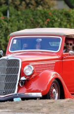 MEGAN FOX and Machine Gun Kelly Takes a Ride in Their Classic Car in Malibu 06/05/2022