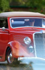 MEGAN FOX and Machine Gun Kelly Takes a Ride in Their Classic Car in Malibu 06/05/2022