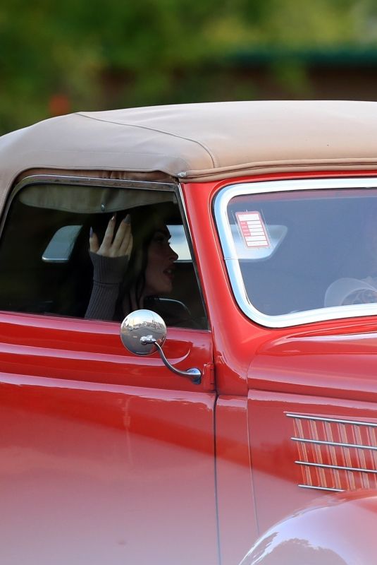 MEGAN FOX and Machine Gun Kelly Takes a Ride in Their Classic Car in Malibu 06/05/2022