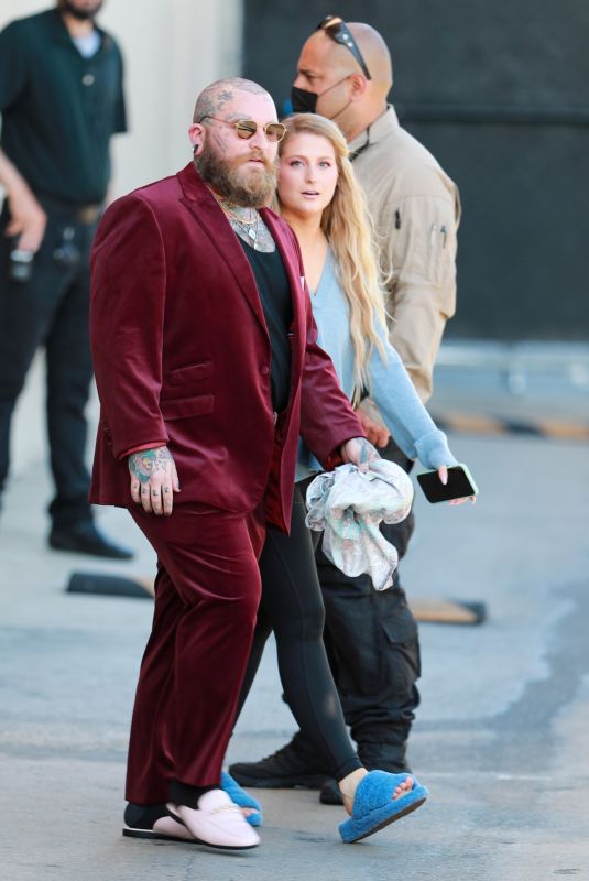 MEGHAN TRAINOR and Teddy Swims Leaves Jimmy Kimmel Live! in Hollywood 06/23/2022