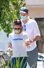 MILA KUNIS and Ashton Kutcher Out for Coffee in Studio Cty 06/24/2022