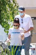 MILA KUNIS and Ashton Kutcher Out for Coffee in Studio Cty 06/24/2022