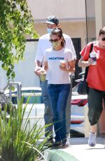 MILA KUNIS and Ashton Kutcher Out for Coffee in Studio Cty 06/24/2022