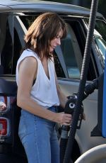 MILLA JOVOVICH ata  Gas Station on Sunset Blvd in West Hollywood 06/13/2022